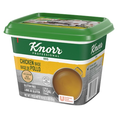 Knorr® Professional 095 Low Sodium Chicken Base 12 x 1 lb - 